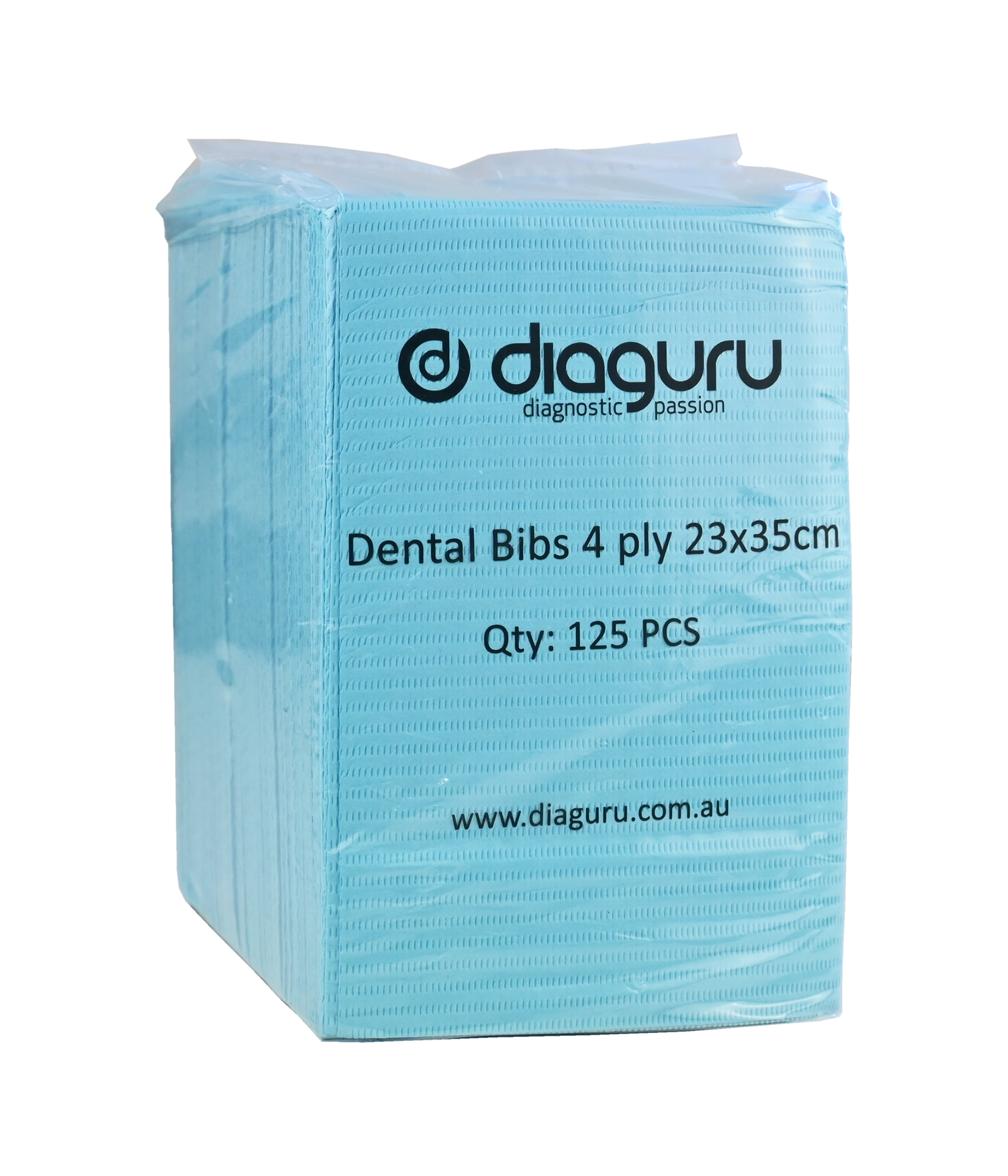 Dental Bibs 4-Ply (Blue) Small or Large 125/pack
