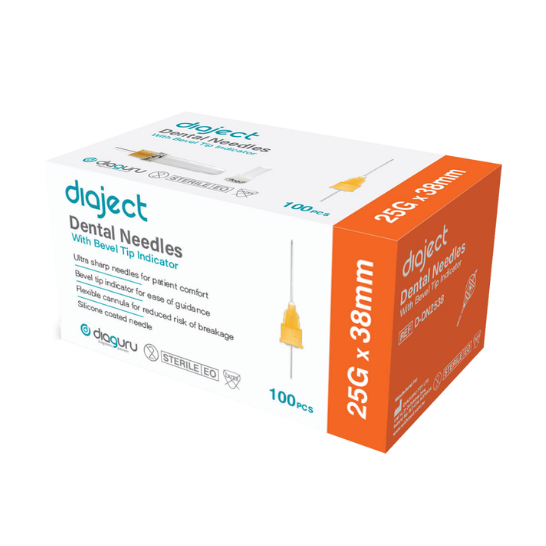 Diaject Dental Needles with Bevel Tip Indicator - Various Sizes
