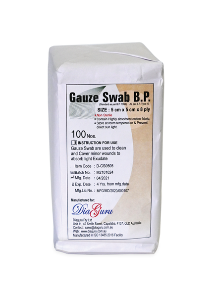 Plain Gauze Swabs - 100 pack