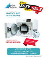 Hygoclave 40 Plus "EOFY package"  Only $10,500 + Printer or Buy 2 for $20,000