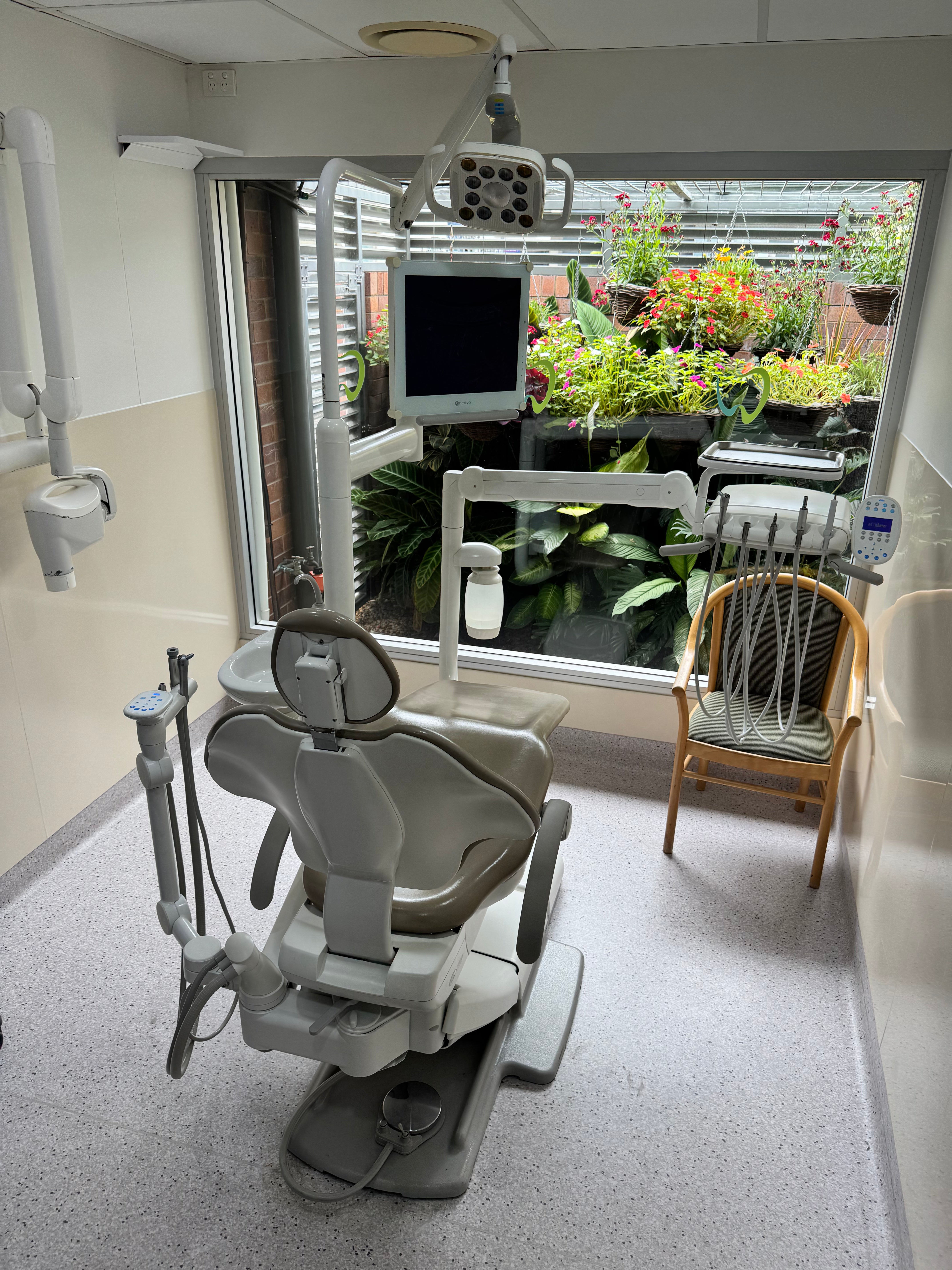 A-dec 511A Refurbished Standard Chair Package - with LED Overhead Light and new sewn upholstery